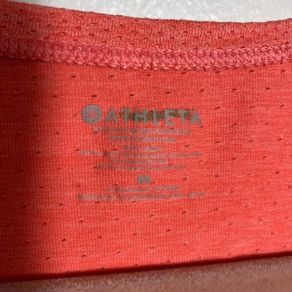 Athleta Uptempo II Sleeveless Tank Top Heathered Coral Size Medium - Picture 2 of 8